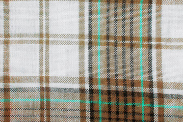 close up of the checked fabric tecture