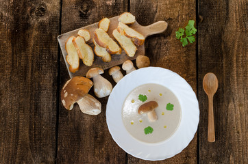 Mushrooms soup creame