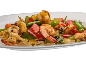 Seafood with vegetables