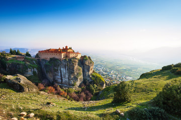 Fototapeta na wymiar The view on Greek Varlaam Monastery