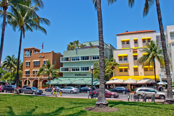 Obraz premium MIAMI - 9 maja 2013: South Beach Miami z jego kultowym Art Deco