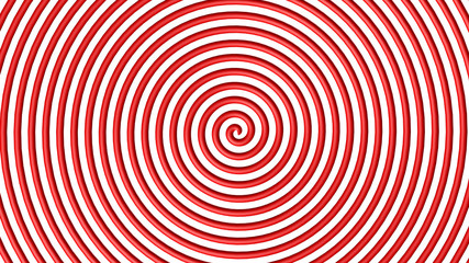 Red and white hypnotic circle