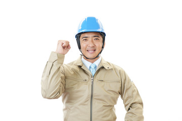 笑顔の労働者