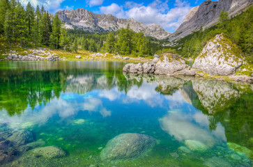 Lake at Triglavska Sedmera jezera In Triglav National park