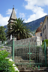 Staircase and church