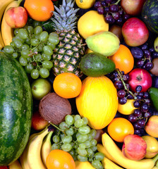 Huge group of fresh fruit - High quality studi shot