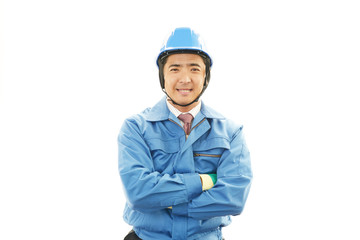 笑顔の労働者