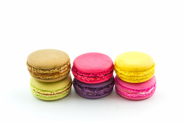 Sweet and colourful french macaroons or macaron, Dessert.
