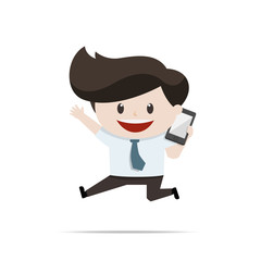 Businessman in action