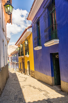 Colorful Colonial Street in La Paz