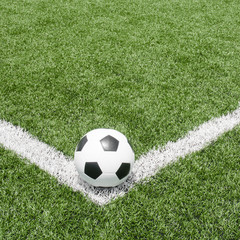 soccer ball on soccer field