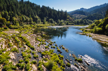 Fototapeta na wymiar River flowing in Oregon, USA