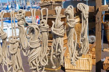 Fototapeta na wymiar ropes for sale