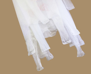 Plastic bag for reused with clipping path