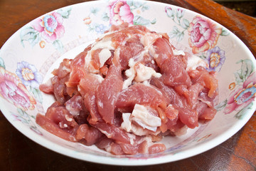 Sliced Pork Loin with Fat