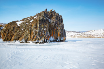 Fototapeta na wymiar Baikal in winter