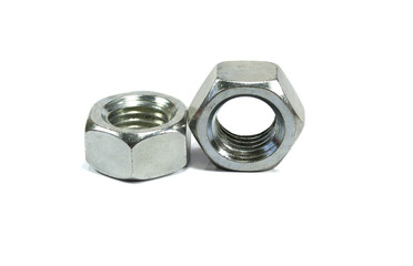 Two hexagonal nuts