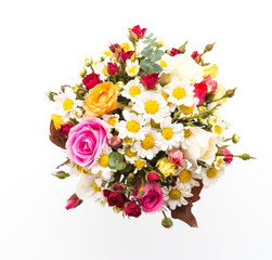 Flower bouquet isolated on white
