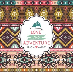 Ethnic print vector pattern background