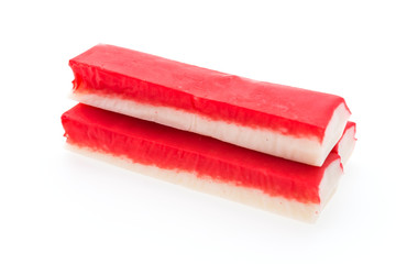 Crab stick isolated on white