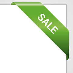 Green paper tag - Vector sale announcement