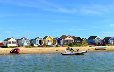 Colored houses on the beach