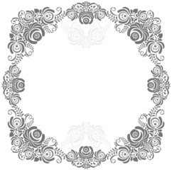 grey and white vintage frame