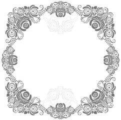 grey and white vintage frame