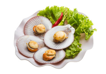 Grilled scallops