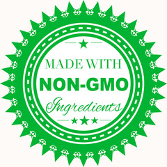 made with non-gmo ingredients stamp