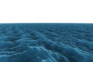 Digitally generated graphic Rough blue ocean