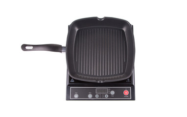 Modern electric stove surface.