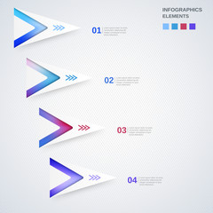 Set of number banners template