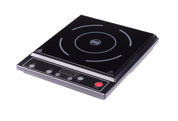 Modern electric stove surface.