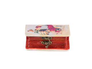 Wooden jewelry box.