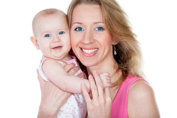 junge mutter mit baby