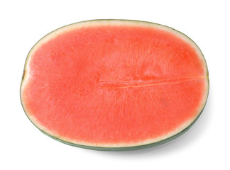 Slice of watermelon on white background