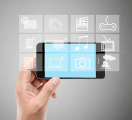Holding smart phone