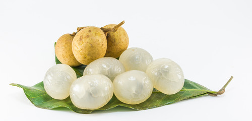 organic fresh longan isolated picture  on white background