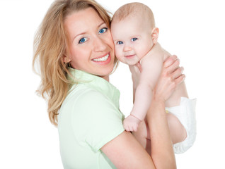 junge mutter mit baby