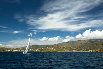 Fototapeta na wymiar Sailing. Yachting. Luxury Yachts.