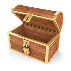 Treasure chest isolated