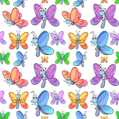 Seamless butterflies