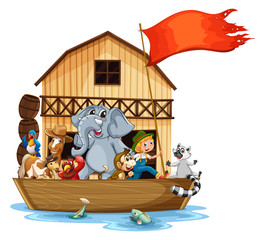 Animals on boat