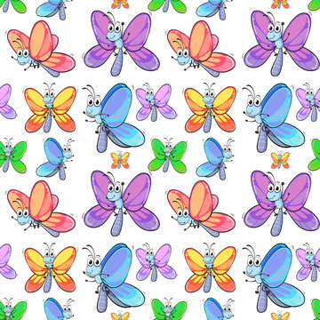 Seamless butterflies