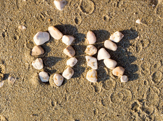 Word ok made of  stones