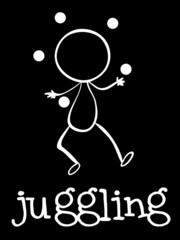 A man juggling