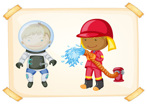 Astronaut and firefighter