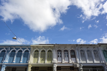 Fototapeta premium Sino-Portuguese Architecture influenced building in Phuket.