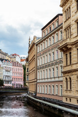 Fototapeta na wymiar Historical Buildings in Karlovy Vary, Carlsbad